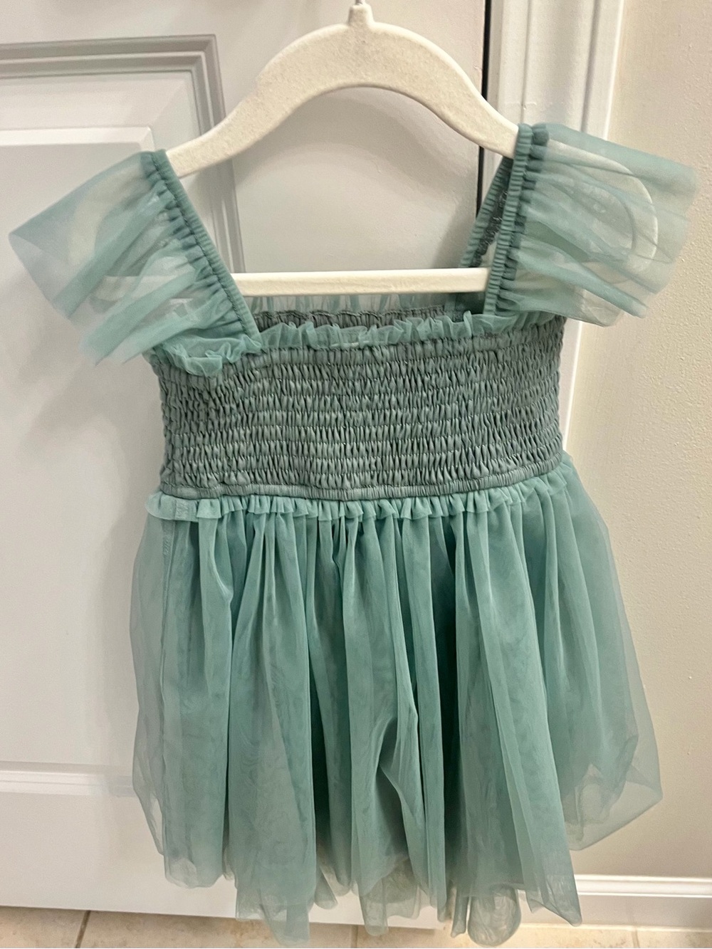 5t Juliet tulle dress in soft teal-worn once, great condition